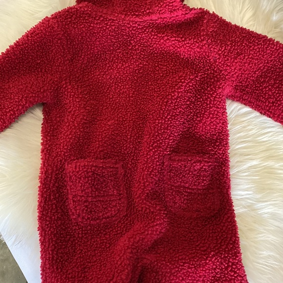 Carhartt brand Sz 12 mos pink and black warm zip up hoodie one piece - Picture 4 of 5